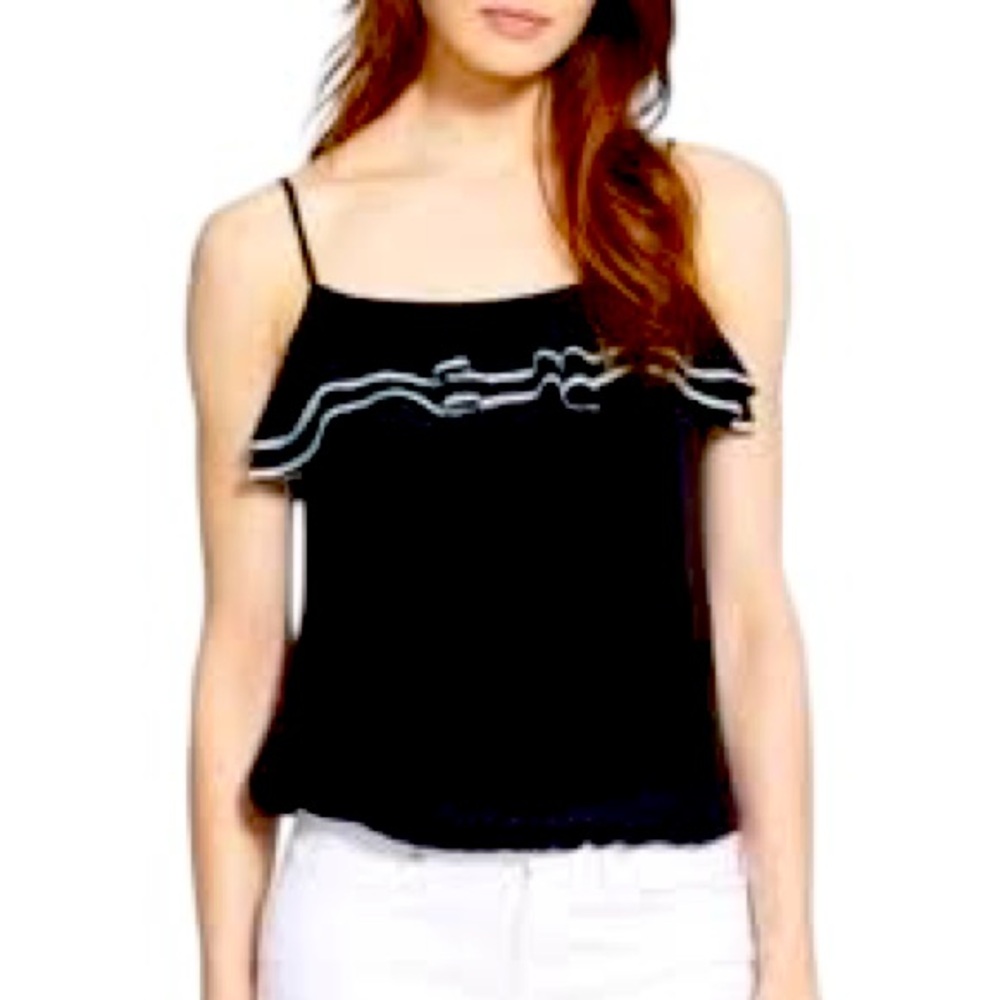 Joie•Finabella Silk Ruffled Camisole Top